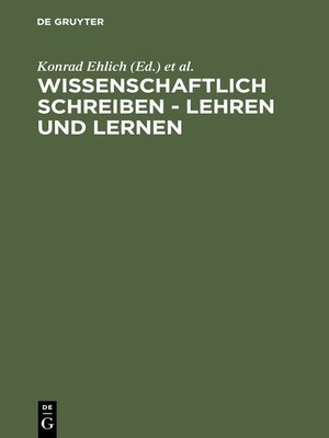 cover image of Wissenschaftlich schreiben--lehren und lernen